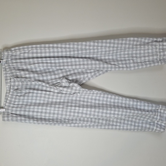 Serena & Lily Light Gray Checkered Womens Sz Large Pajama Set 100% Cotton - Picture 5 of 7